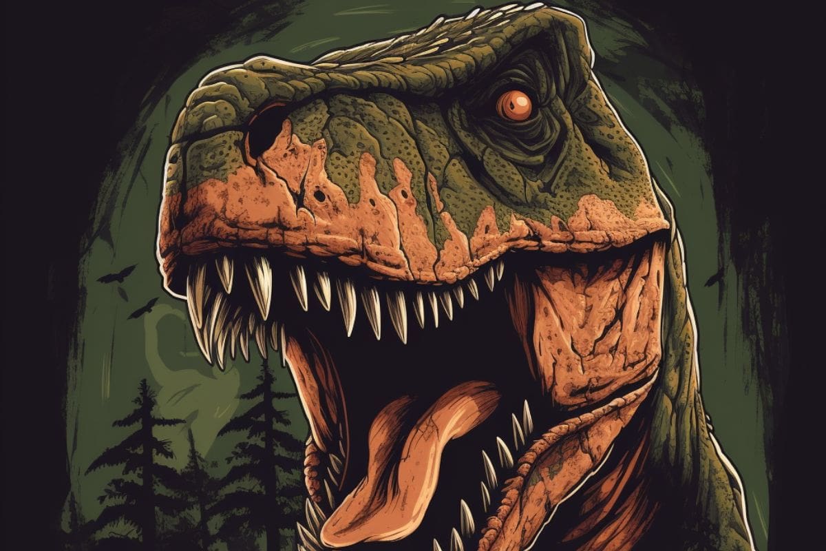 A dinosaur head.